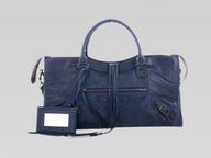 Balenciaga Part Time Top Leather Bag Deep Blue 168028DB