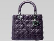Dior Lady Dior Cannage Lambskin In Purple D2679