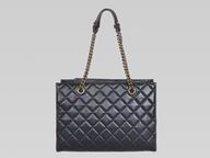 CHANEL Calfskin Grand Shopper Tote Bag In Black(Gold) A50998