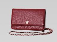 Chanel Camellia Flower Lambskin Woc Bag Red A36203