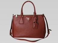 Prada Saffiano Lux Calfskin Tote Bag in Coffee(medium) PR242123