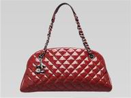 Chanel 2011 Vernis Leather Mademoiselle Bag In Red A50556 81665
