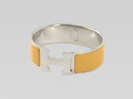 Hermes Click Clack&Silver Bracelet In Yellow HB2018