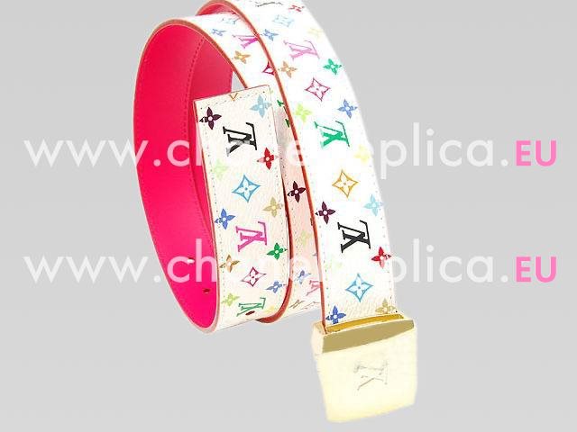 Louis Vuitton Cut Monogram Multicolore reversible belt M9682U