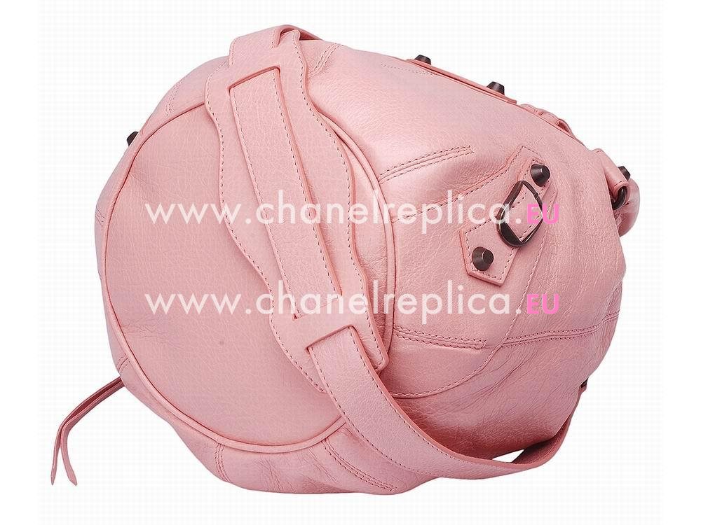 Balenciage Pompon Lambskin Aged Brass hardware Classic Mini Bag Pink B4545421