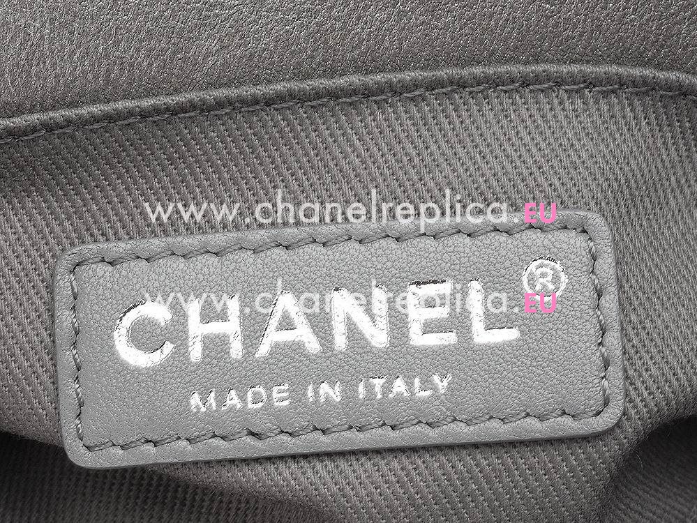 Chanel Boy Mini Lambskin Bag Antique-Silver Hardware Calx A481608