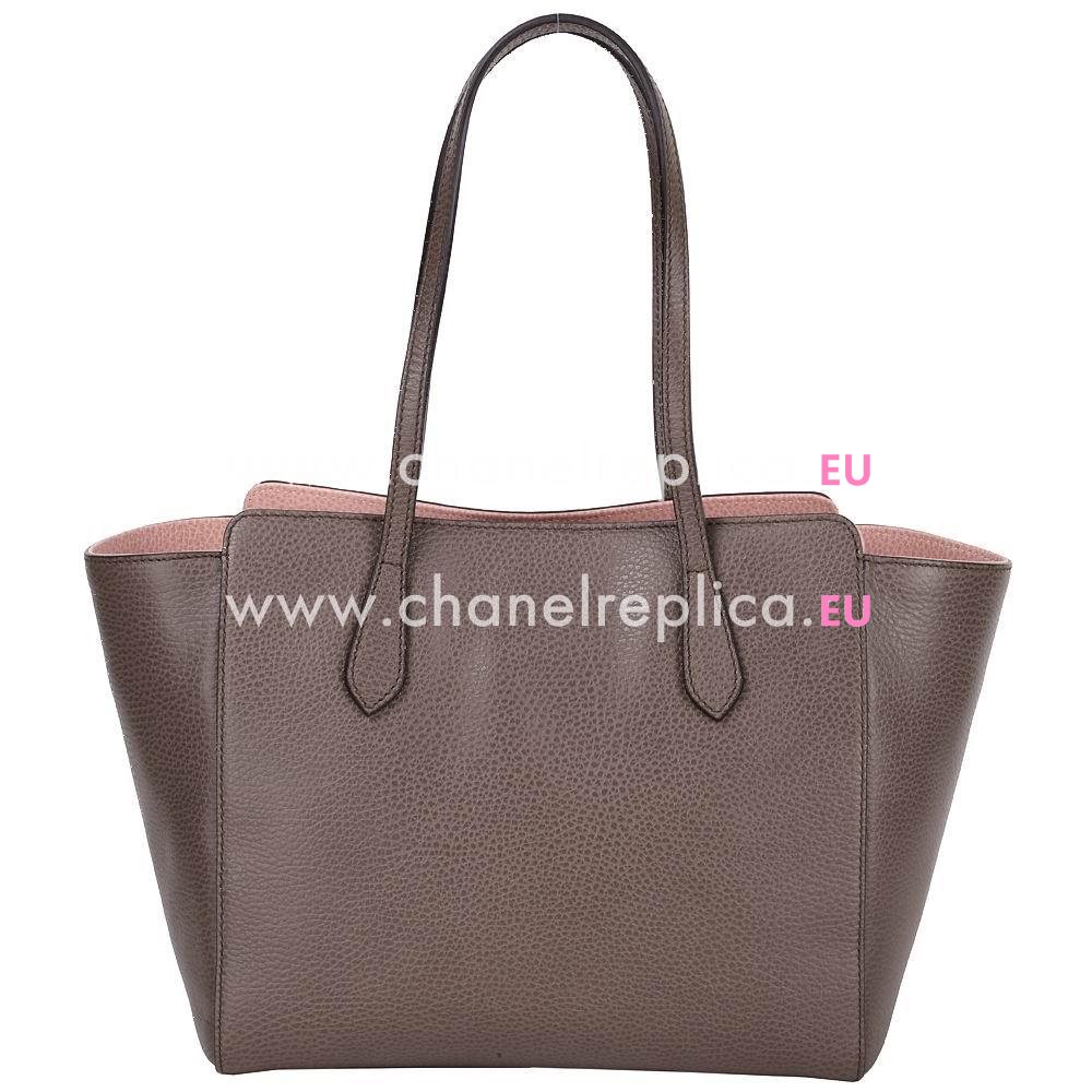 Gucci Swing Calfskin Leather Bag In Cocoa G5991759