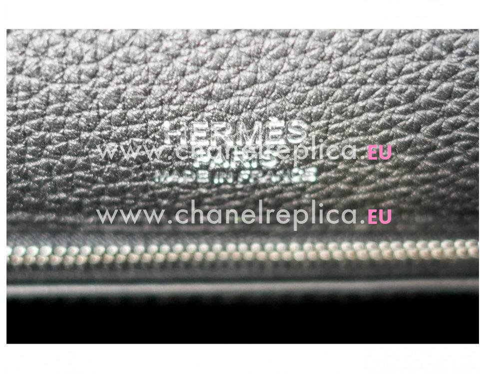 Hermes Ghillies Kelly 32cm Black Togo Swift Palladium Shoulder Bag HK1032BAL