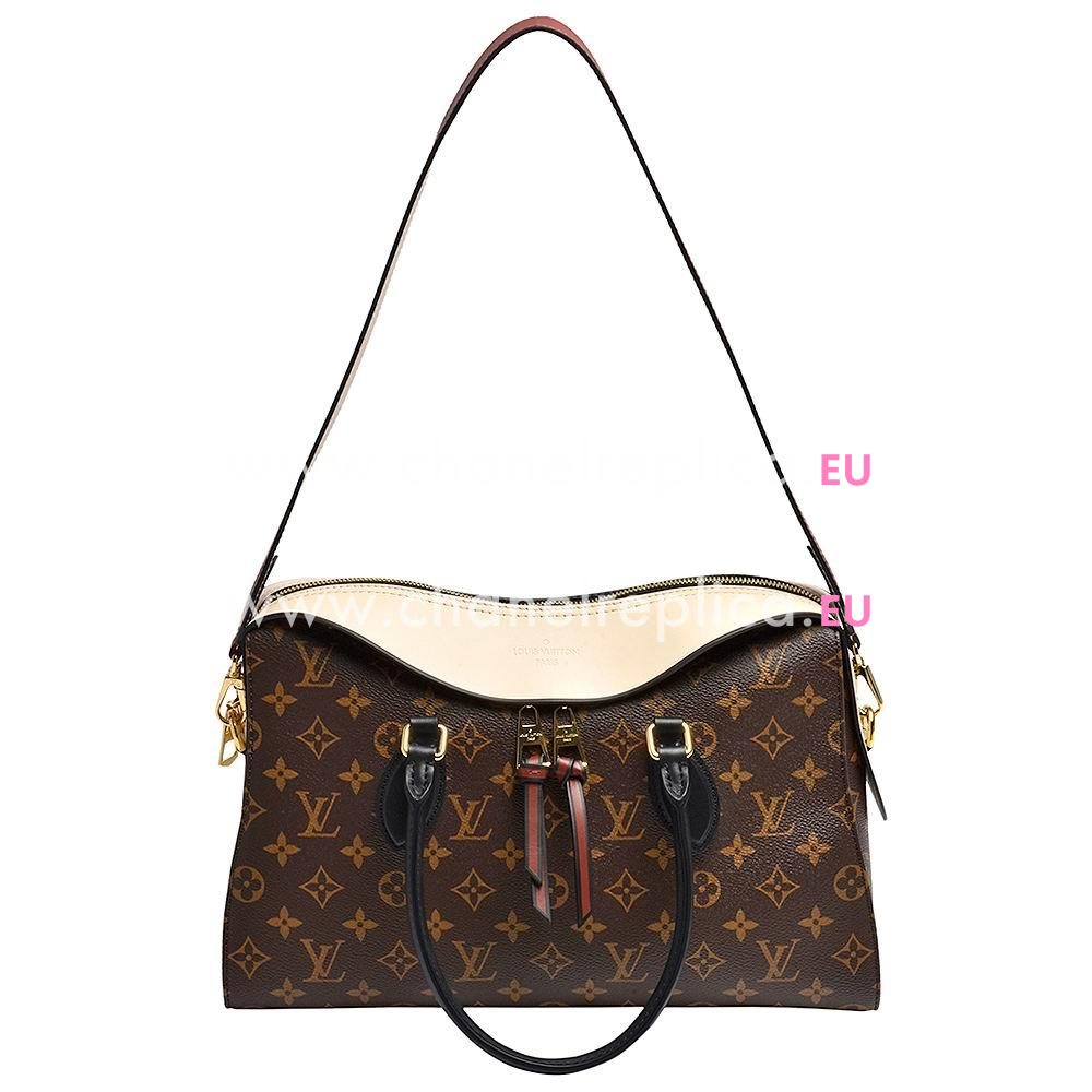 Louis Vuitton Monogram Canvas With Cowhide Leather Tuileries Creme M43571