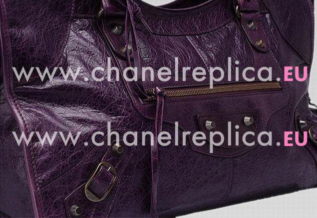 Balenciaga Part-Time Small Stud Bag Purple 168028PU