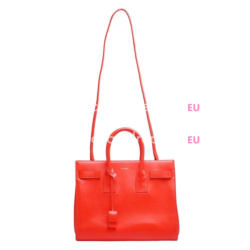 YSL Baby Sac De Jour Calfskin Cabas In Orange YSL5635465