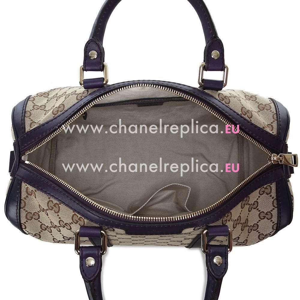 Gucci Vintage Web Calfskin Boston Bag In Purple G5624138