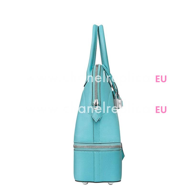 Hermes Bolide Secret Swift Saint-Cyr blue Palladium Hardware Handbag H070388CK3Z