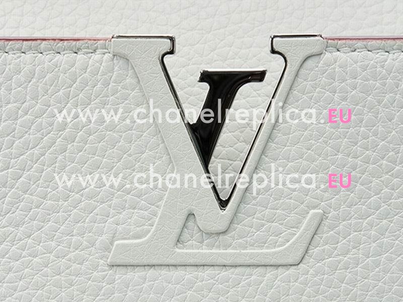 Louis Vuitton Blanc Casse Taurillon Leather Capucines MM M48865