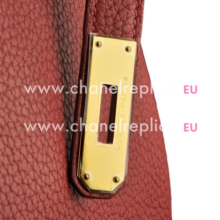Hermes Birkin 30cm 54 Garance Red Togo Leather Gold Hardware Hand Sew HB1030RGR