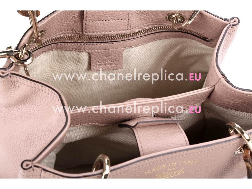 Gucci Bamboo Calfskin Handle Bag In Pink G58965
