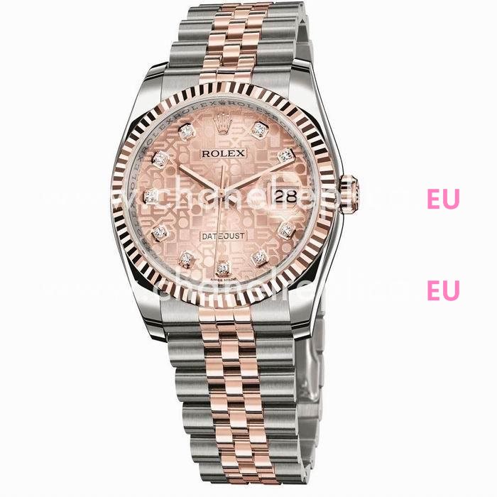 Rolex Datejust Automatic 37mm 18K Rose Gold Stainless Steel Watch Rose Gold R116231