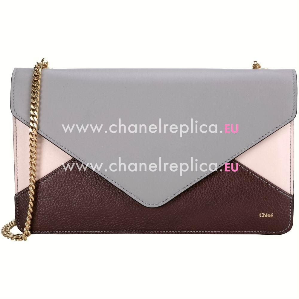 Chloe Patchwork Calfskin Goatskin Bag In Pink /Complexion C5818645