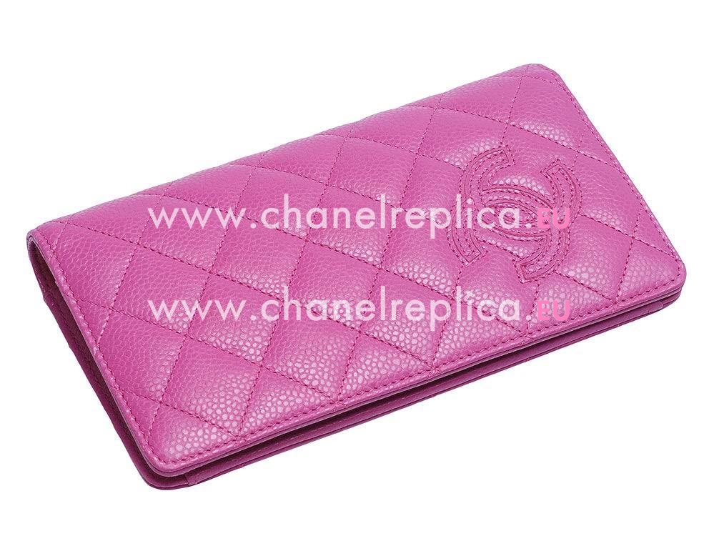Chanel Caviar Leather Big CC Wallet Light Purple C58743
