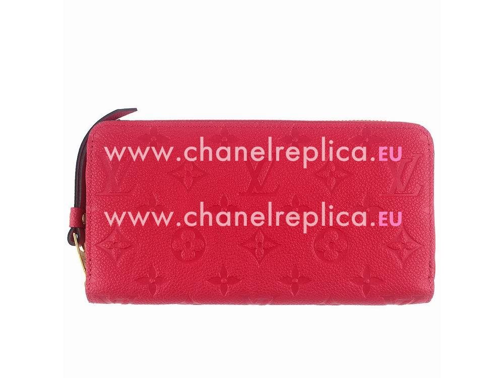 Louis Vuitton Monogram Empreinte Zippy Wallet Dahlia M60942