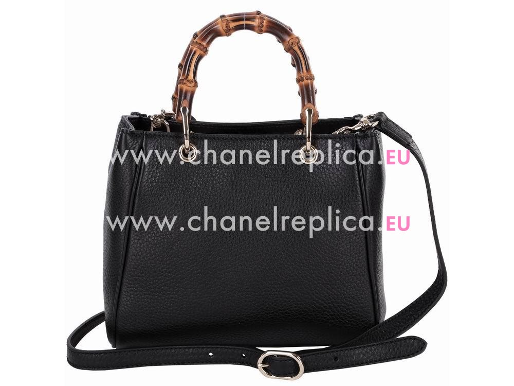 Gucci Bamboo Mini Calfskin Handle Bag In Black G59676