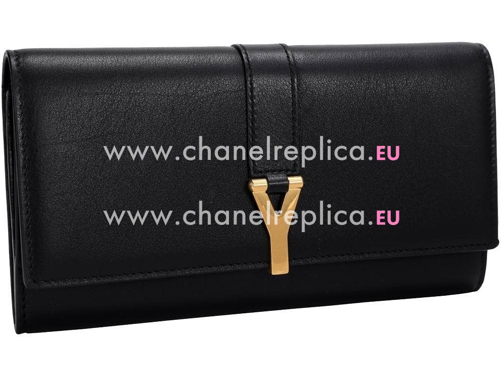 YSL Saint Leather Paris Y Calfskin Small Bag In Black YSL5014559