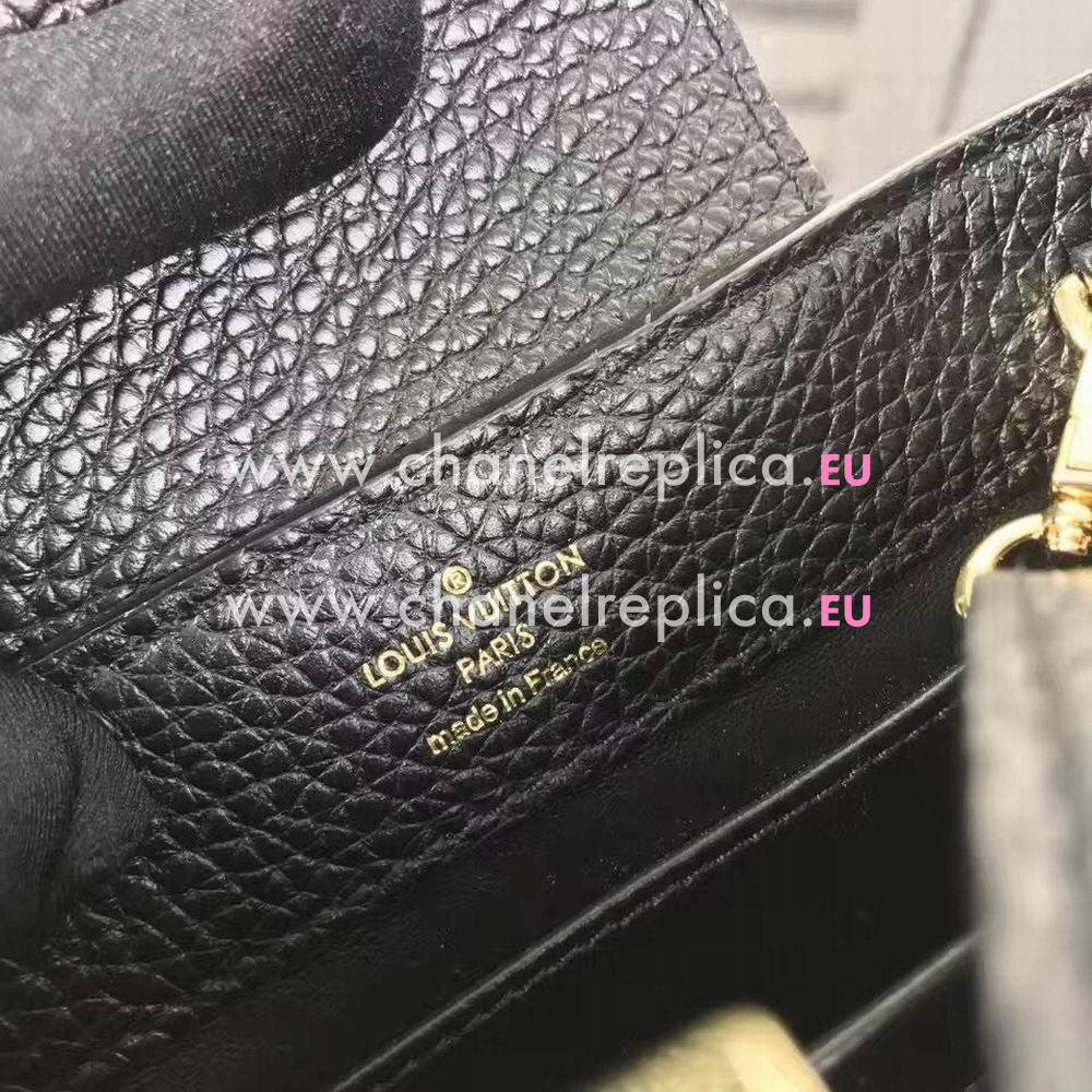 Louis Vuitton Capucines Nano Taurillon Leather Bag In Black M612154