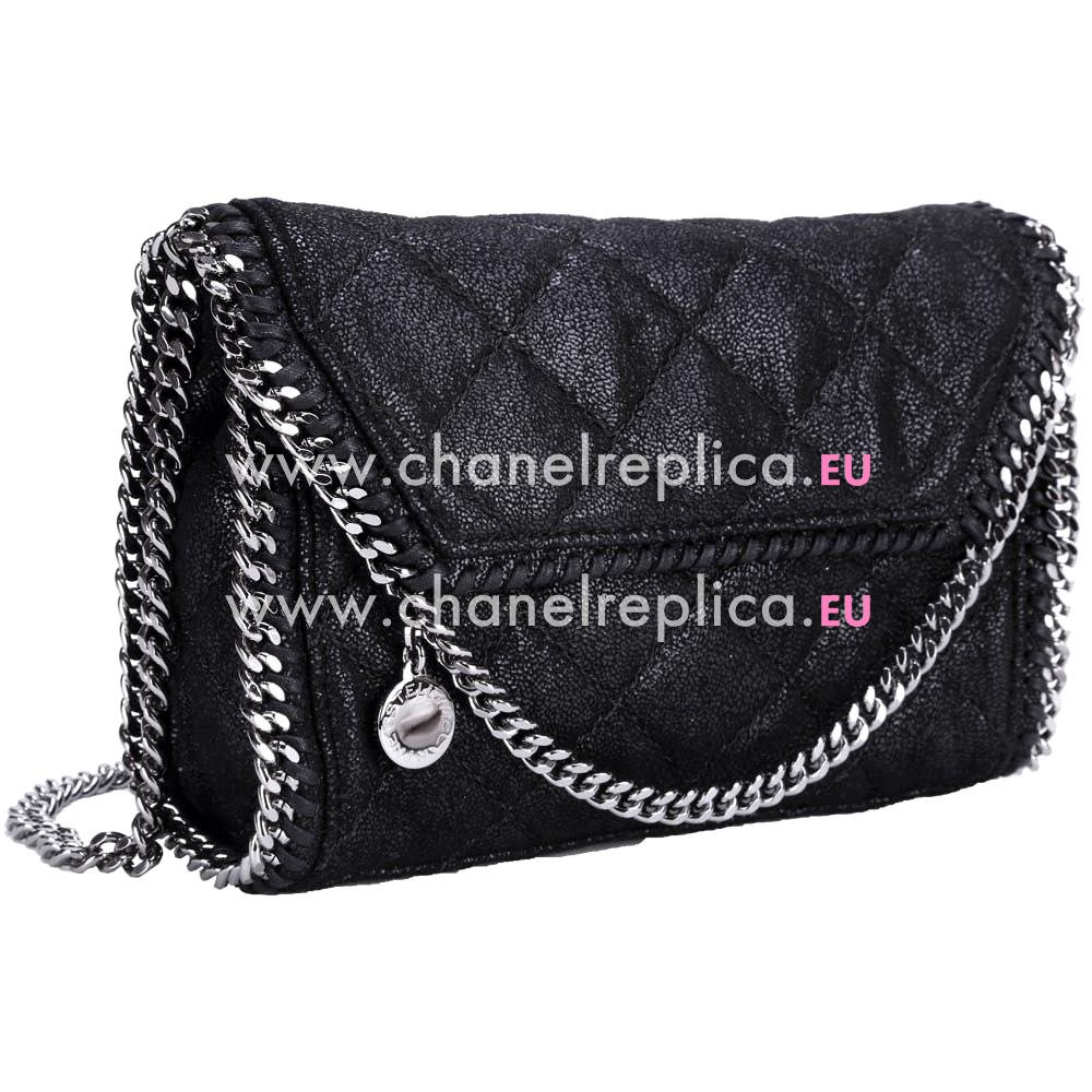 Stella McCartney Falabella Mini Silver Chain Bag Black S891769