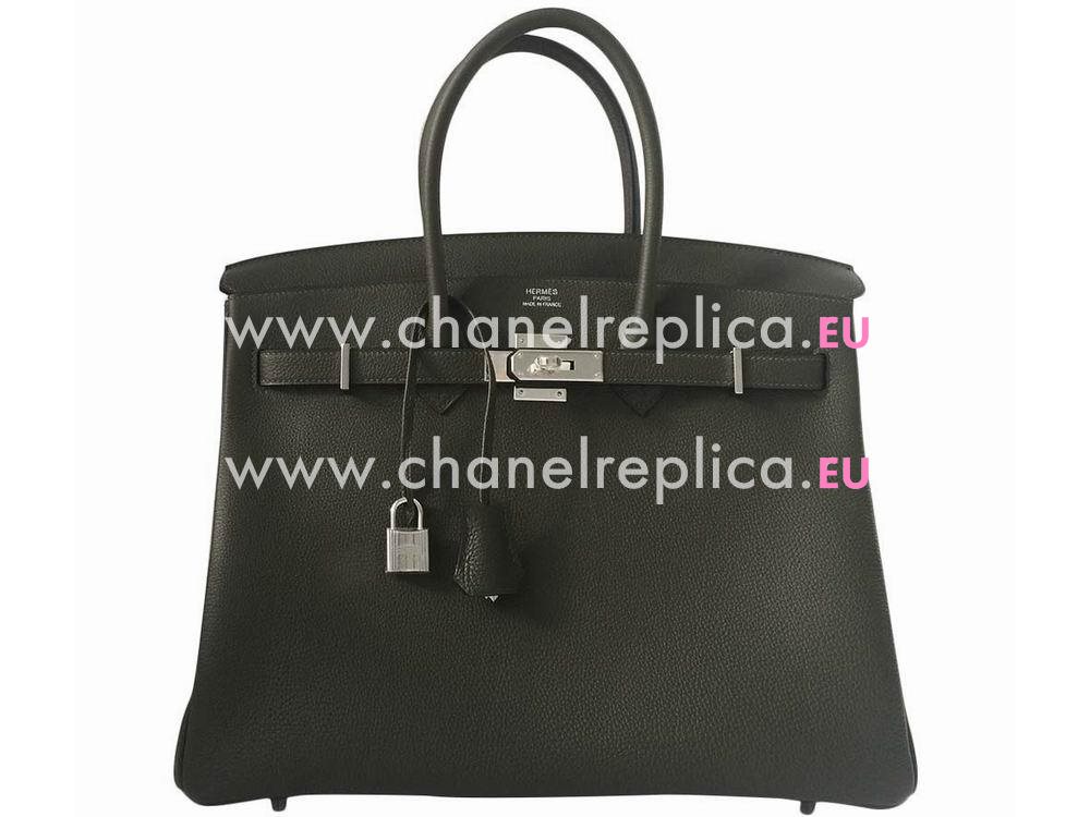 Hermes Birkin 35 Togo Leather Vert Olive Palladium Hand Sew H1035HSS