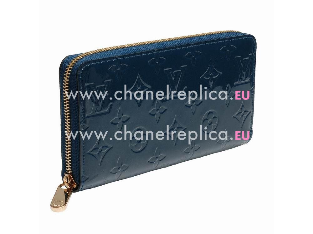 Louis Vuitton Monogram Vernis Zippy Wallet Grand Bleu M90047