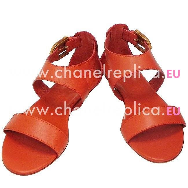 Gucci Leather Sandals Orange G7030209