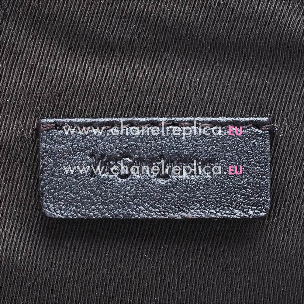 YSL Saint Laurent Vernis Calfskin Y cosmetic Bag In Red YSL4592055