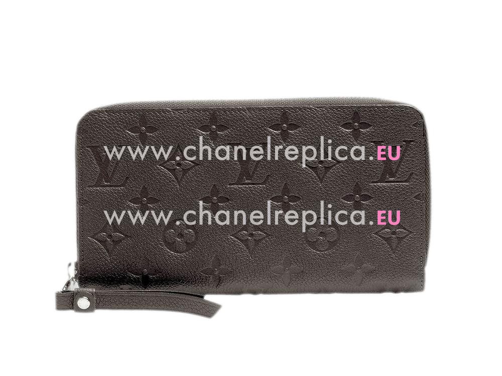 Louis Vuitton Monogram Empreinte Calfskin Secret Long Wallet Purple M60298