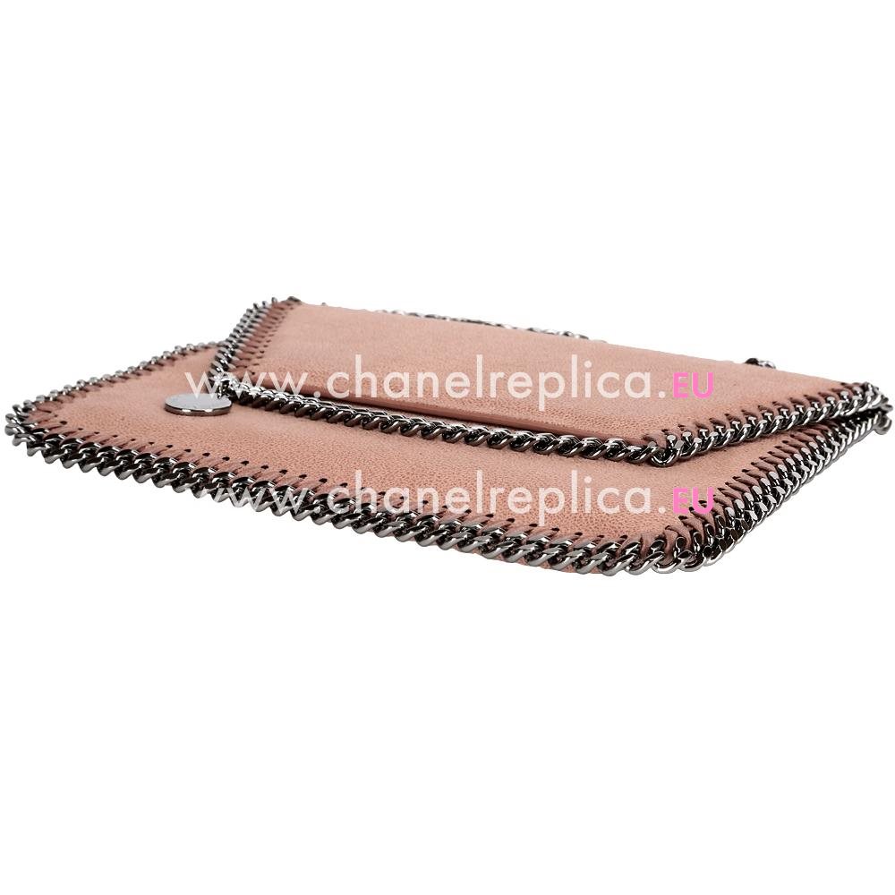 Stella McCartney Falabella Envelope Style Shouldbag Silver Chain Pink S536589