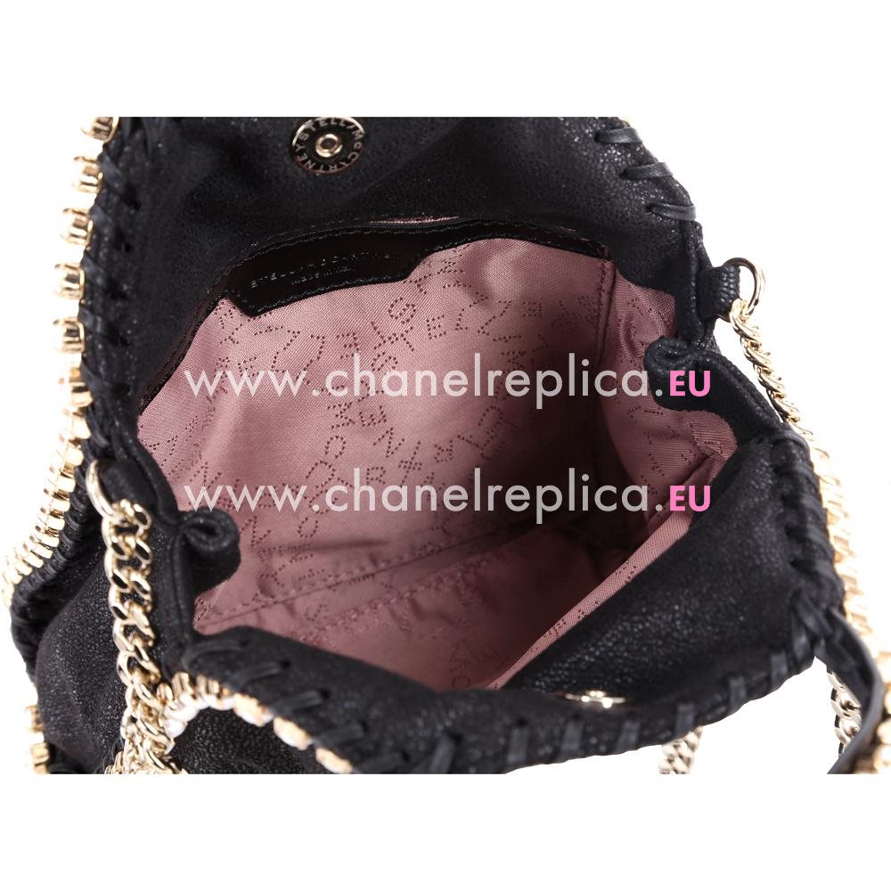 Stella McCartney Falabella Tiny Size Pearl Chain Bag Black S855265