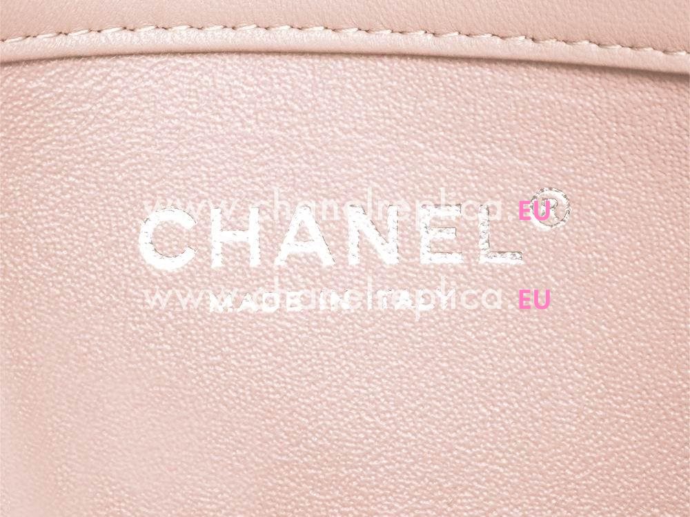 Chanel Lambskin Mini Coco Flap Bag Silver Chain Light Pink A52277