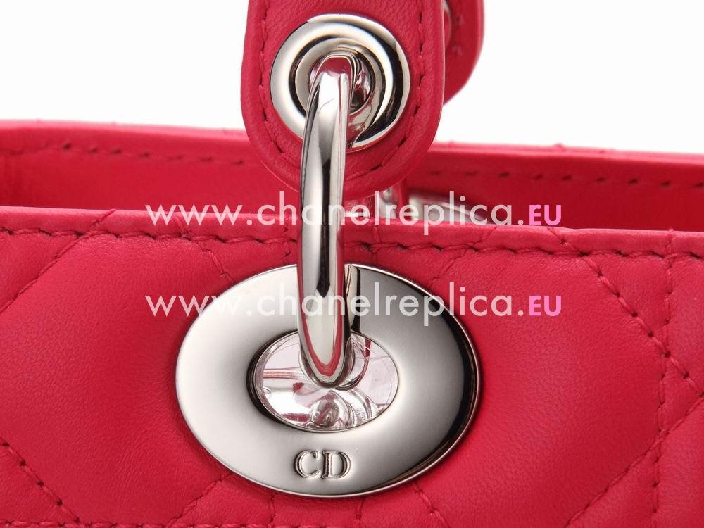 Dior Lady Dior Lambskin Bag Light Red D2888