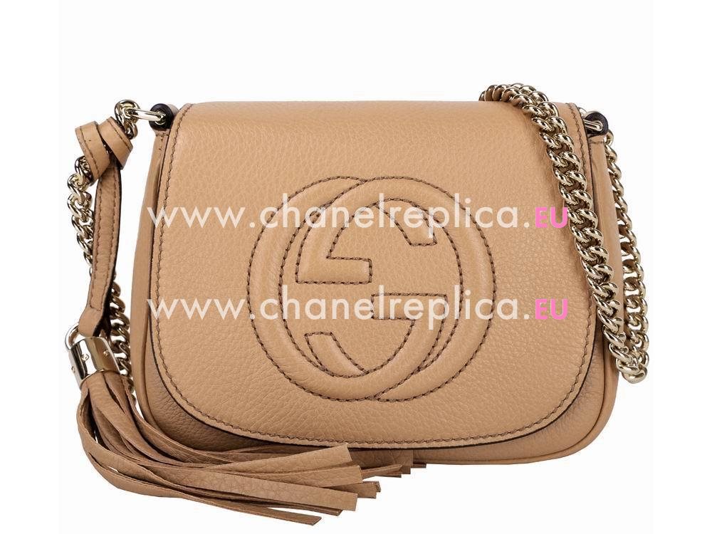 Gucci Soho Disco Calfskin Bag In Camel G598255