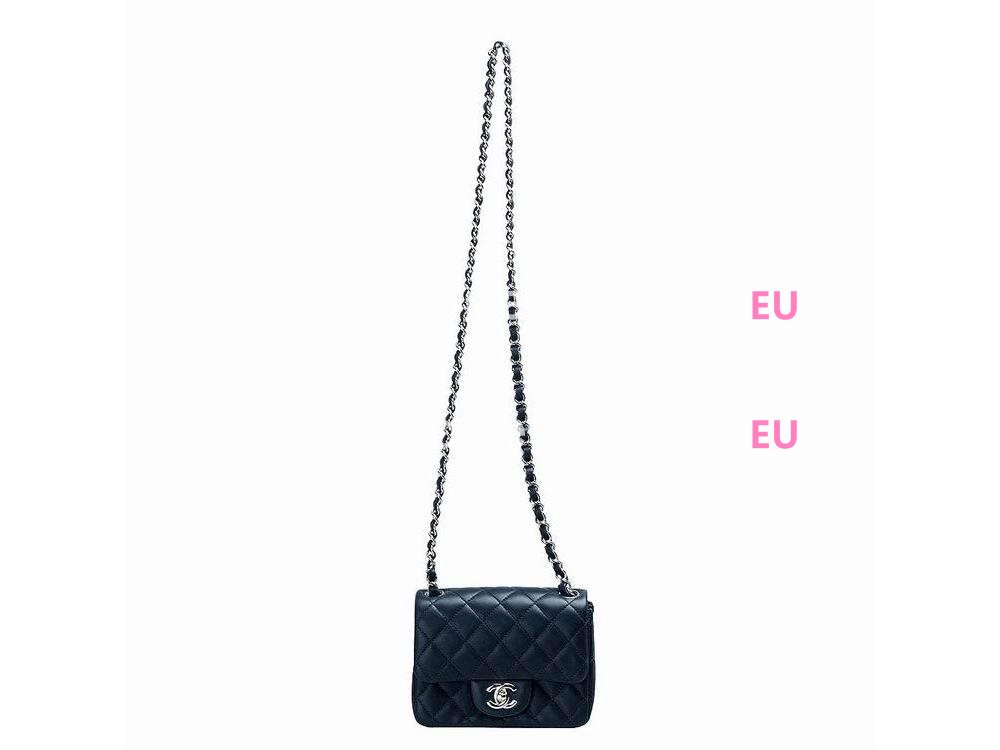 Chanel Mini Coco Lambskin Flap Bag Dark Blue(Silver) A35224