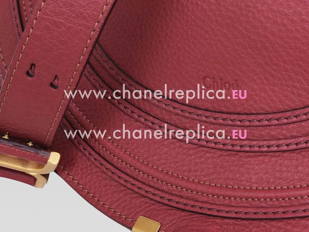 CHLOE Large Marcie Calfskin Crossbody Bag Rougeberry C472155