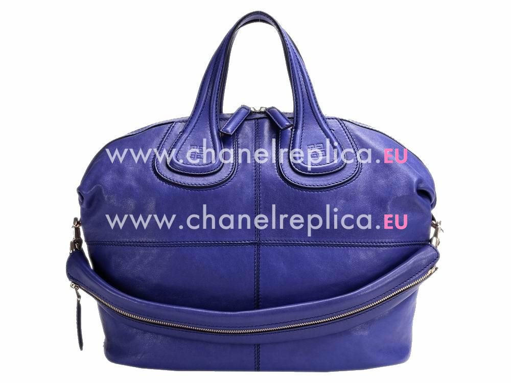 Givenchy Nightingale Medium Bag In Lambskin Blue G521702