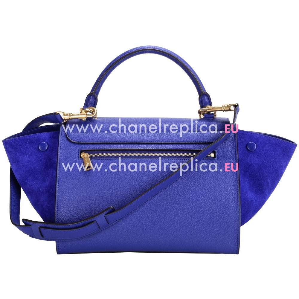 Celine Trapeze Calfskin Bag Blue CE58U35