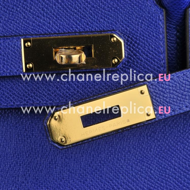 Hermes Birkin 30cm Bleu Electred Epsom Leather Gold Hardware Bag HB1030NVB