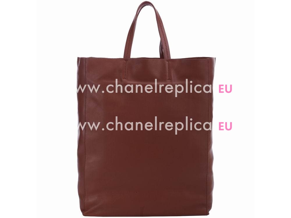 Celine Cabas Lambskin Shopping Bag (Dark Red) CE39981