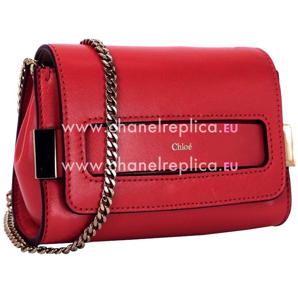 Chloe ELLE Calfskin Hand Bag In Red C5254188