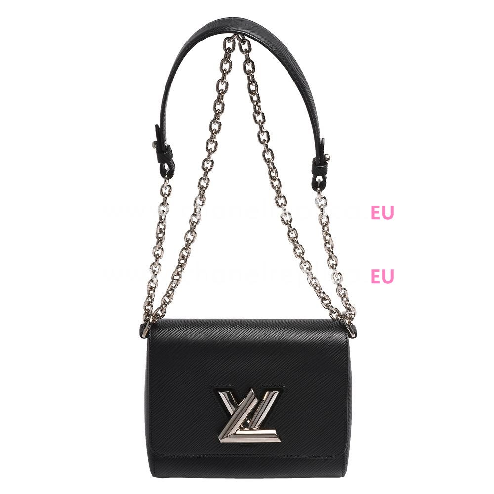 Louis Vuitton Epi Leather Twist PM Shoulder Bag Black M50332