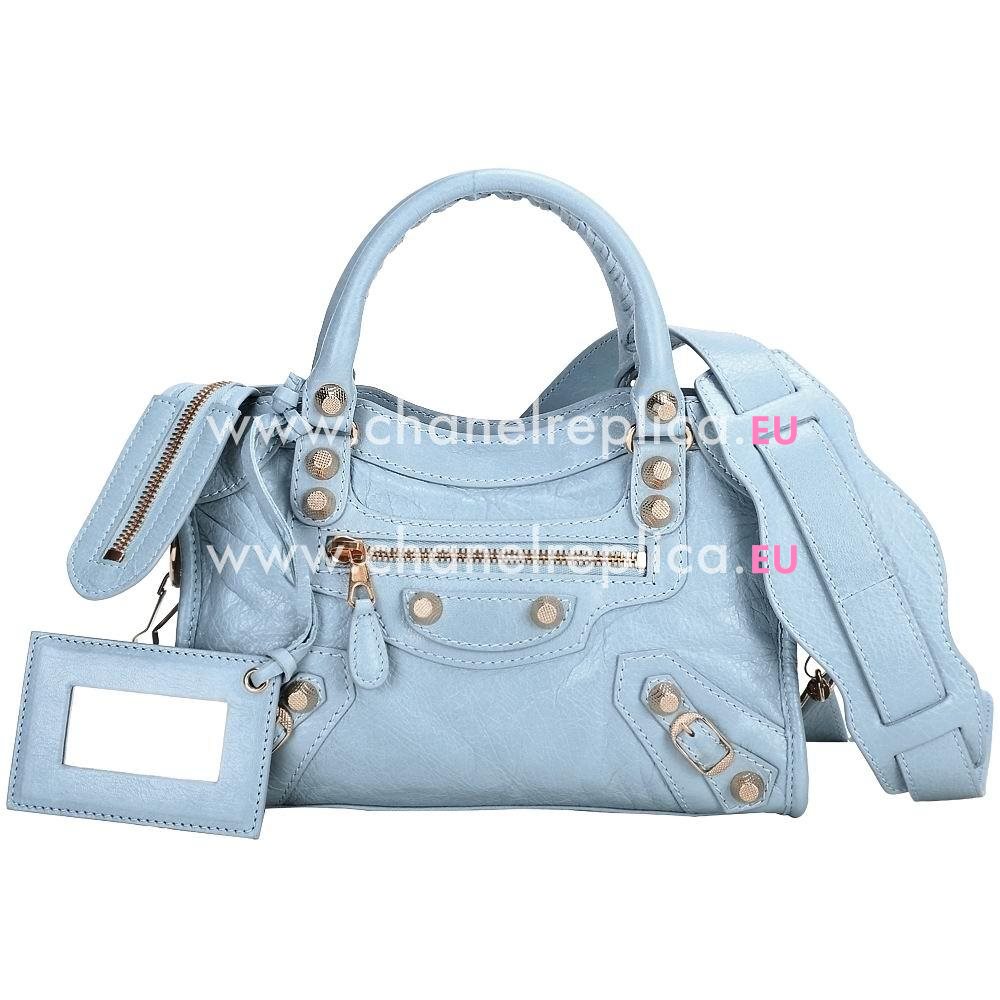 Balenciage City Lambskin Gold hardware Classic Mini Bag Pink Blue B5660902