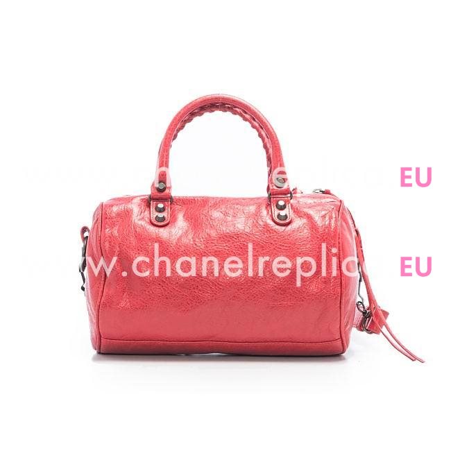 Balenciage Mini Twiggy Lambskin Aged Brass hardware Bag Ruby Red B5155859