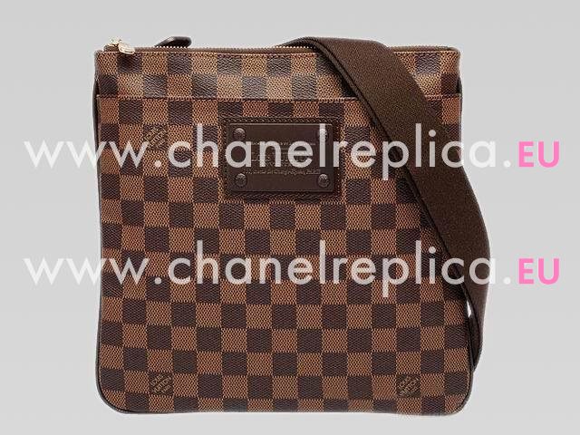 Louis Vuitton Damier Ebene Canvas Pochette Plate Brooklyn N41100