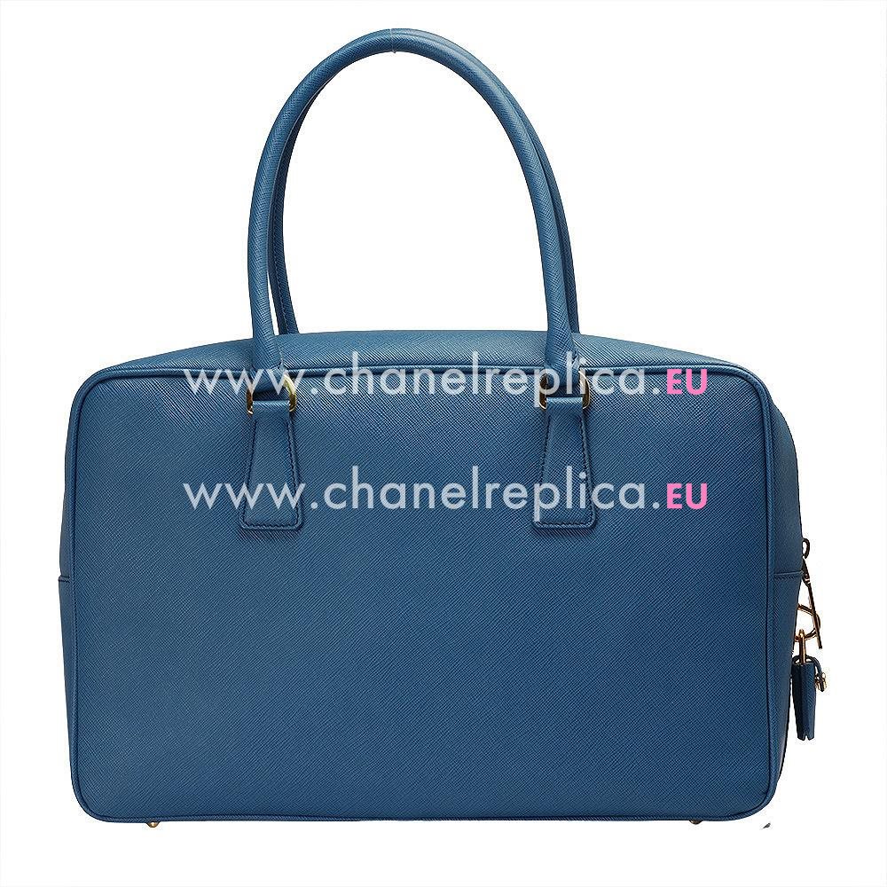 Prada Saffiano Lux Triangle Logo Epsom Bag Cornflower Blue PR771729